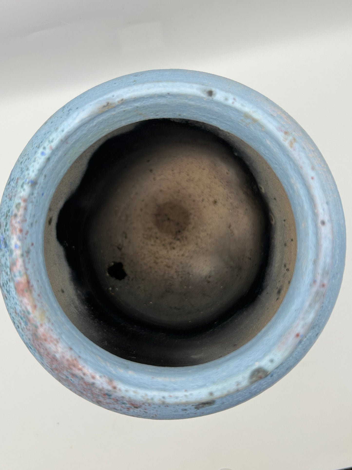 Blue Pit Fire Vase