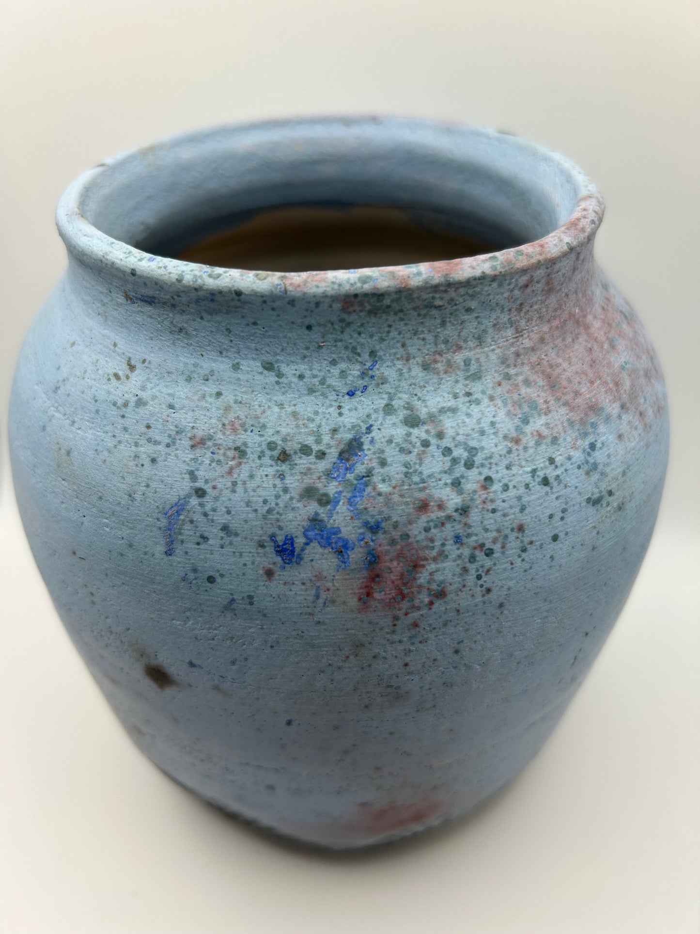Blue Pit Fire Vase