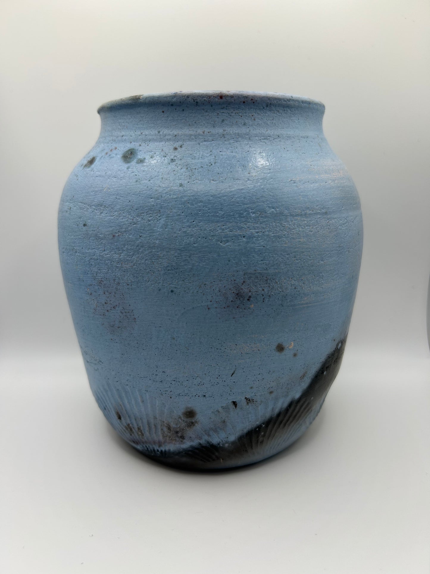 Blue Pit Fire Vase